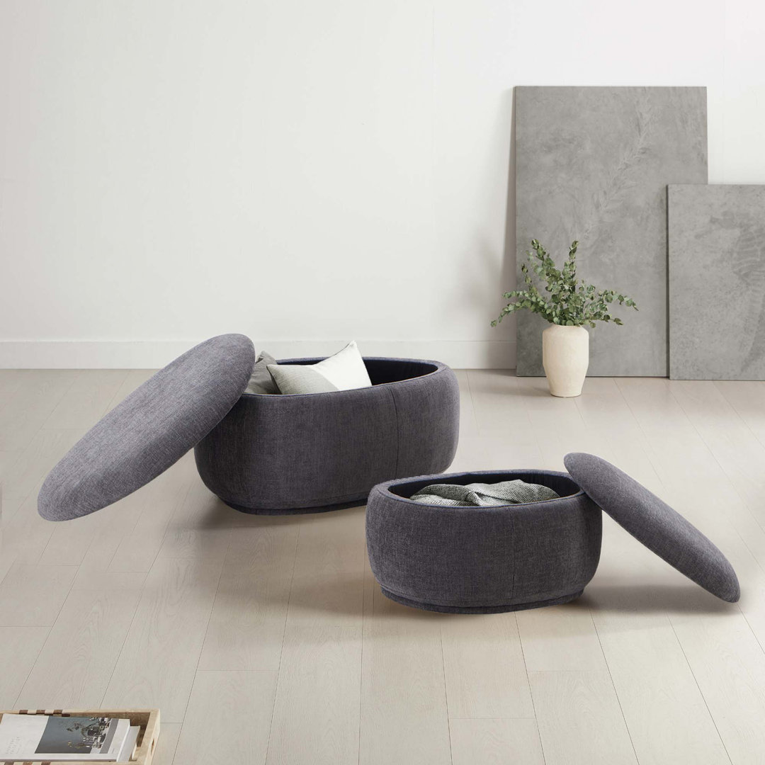 Hoya 2 - Piece Upholstered Storage Ottoman